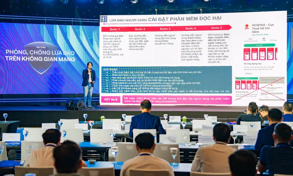 Hội thảo Phòng, chống lừa đảo trên không gian mạng ngày 13/5. 
