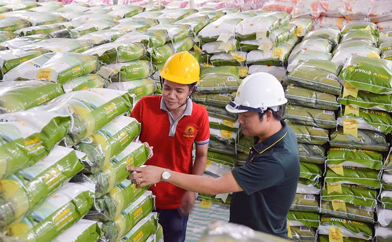 Gạo mang thương hiệu riêng "Cơm ViệtNam Rice" của Công ty CP Tập đoàn Lộc Trời được xuất khẩu sang thị trường châu Âu. Gạo mang thương hiệu riêng "Cơm ViệtNam Rice" của Công ty CP Tập đoàn Lộc Trời được xuất khẩu sang thị trường châu Âu.