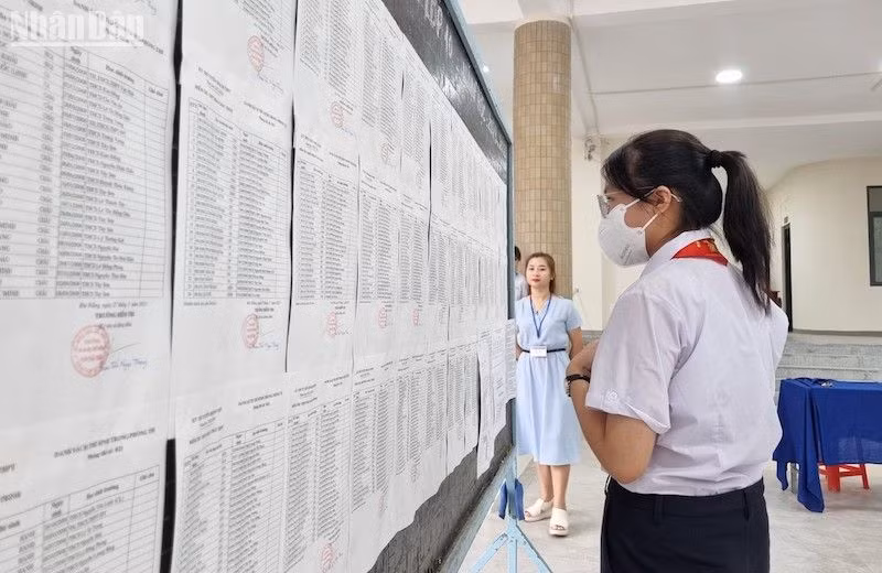 Đà Nẵng công bố điểm chuẩn vào lớp 10 hệ công lập năm học 2023-2024. (Ảnh: ANH ĐÀO)