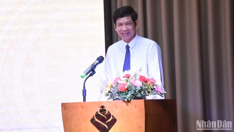 Thứ trưởng Văn hóa, Thể thao và Du lịch Hồ An Phong phát biểu khai mạc hội nghị. (Ảnh: ANH ĐÀO) Thứ trưởng Văn hóa, Thể thao và Du lịch Hồ An Phong phát biểu khai mạc hội nghị. (Ảnh: ANH ĐÀO)