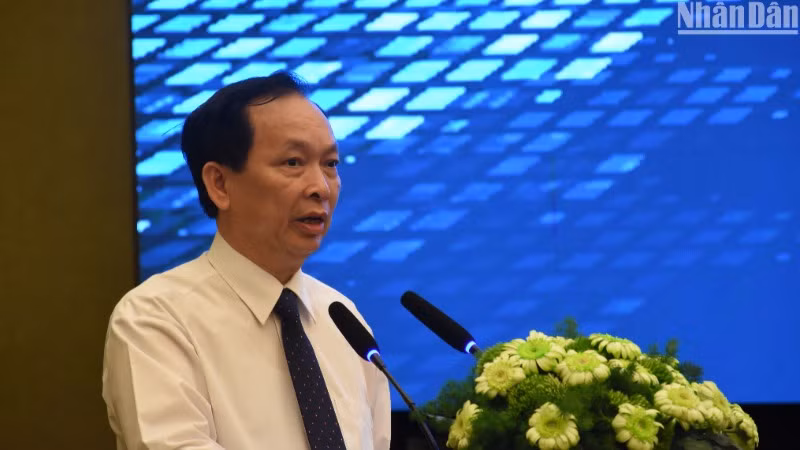 Phó Thống đốc Thường trực Ngân hàng Nhà nước Đào Minh Tú phát biểu khai mạc diễn đàn. (Ảnh: ANH ĐÀO) Phó Thống đốc Thường trực Ngân hàng Nhà nước Đào Minh Tú phát biểu khai mạc diễn đàn. (Ảnh: ANH ĐÀO)