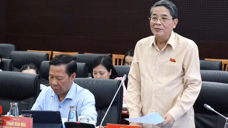 Phó Chủ tịch Quốc hội Nguyễn Đức Hải phát biểu tại buổi làm việc. (Ảnh: ANH ĐÀO)