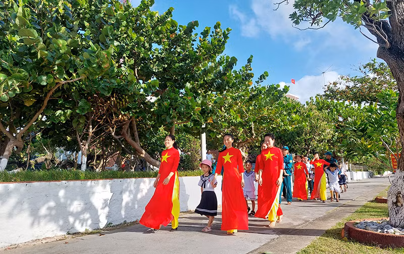 Xuân về trên đảo Song Tử Tây thuộc xã đảo Song Tử.