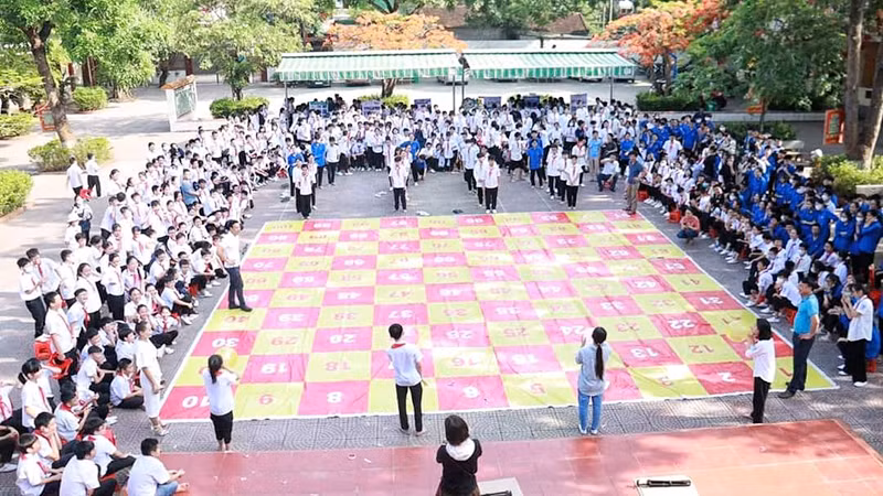 Giờ ngoại khóa tại Trường THCS Lý Nhật Quang.