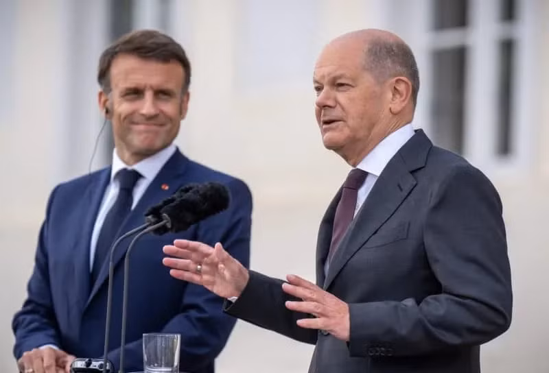 Thủ tướng Scholz và Tổng thống Macron. Nguồn: dpa Thủ tướng Scholz và Tổng thống Macron. Nguồn: dpa