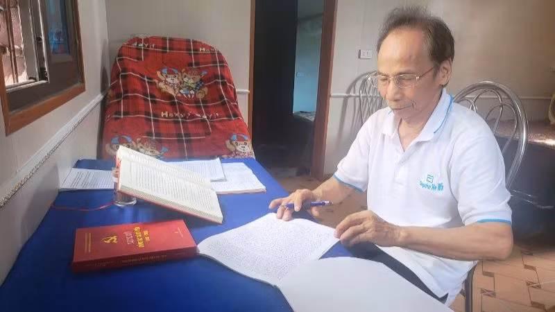 Ông Nguyễn Văn An dành nhiều công sức, tâm huyết học tập, nghiên cứu tác phẩm của đồng chí Tổng Bí thư Nguyễn Phú Trọng.