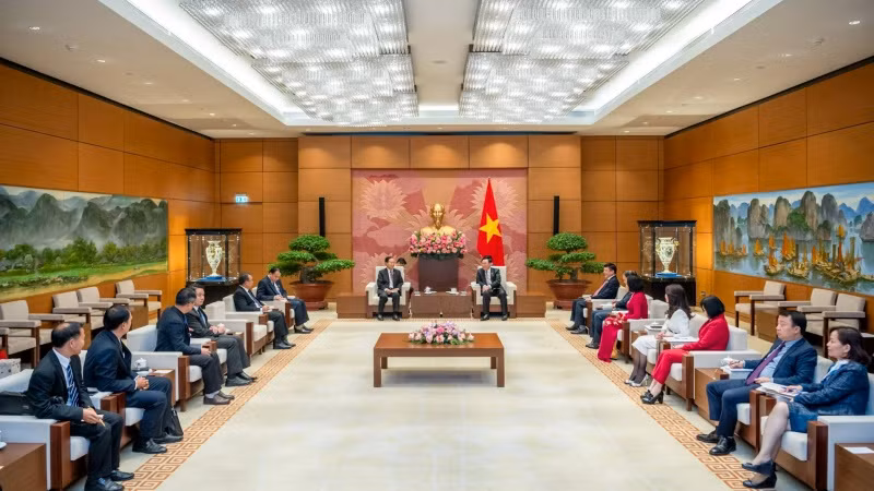 Quang cảnh buổi tiếp tại Nhà Quốc hội. (Ảnh: DUY LINH) Quang cảnh buổi tiếp tại Nhà Quốc hội. (Ảnh: DUY LINH)