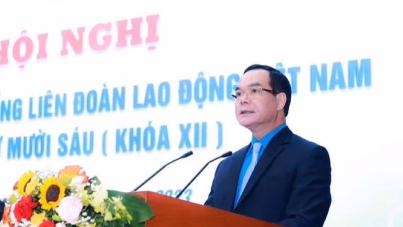 Đồng chí Nguyễn Đình Khang phát biểu khai mạc Hội nghị.