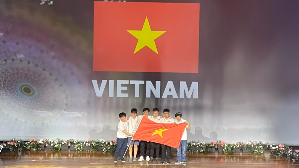 Đội tuyển quốc gia Việt Nam dự IMO 2022. (Nguồn: Bộ Giáo dục và Đào tạo)