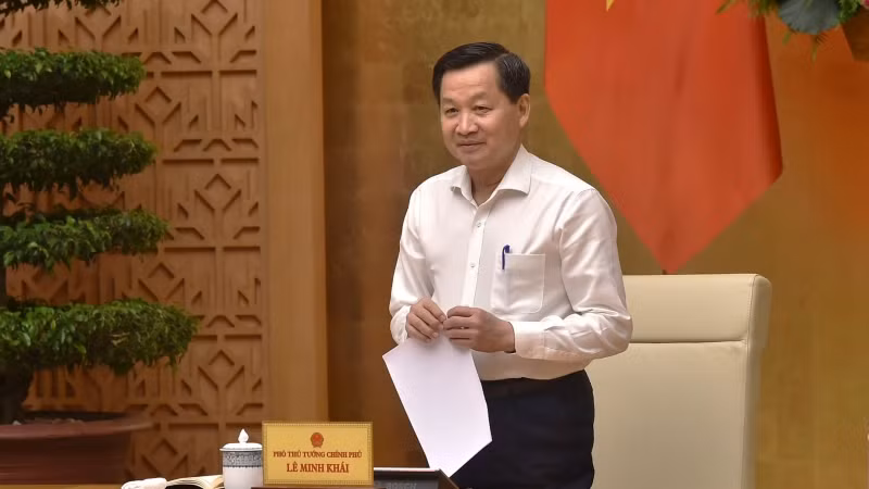 Phó Thủ tướng Lê Minh Khái phát biểu ý kiến chỉ đạo phiên họp. (Ảnh: VGP) Phó Thủ tướng Lê Minh Khái phát biểu ý kiến chỉ đạo phiên họp. (Ảnh: VGP)