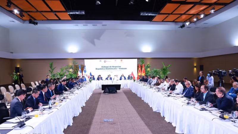 Tọa đàm Doanh nghiệp Việt Nam-Dominica. (Ảnh: Dương Giang/TTXVN) Tọa đàm Doanh nghiệp Việt Nam-Dominica. (Ảnh: Dương Giang/TTXVN)
