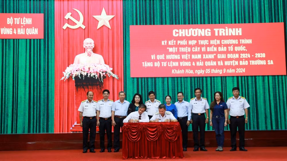 Ký kết văn bản phối hợp thực hiện chương trình “Một triệu cây vì biển đảo Tổ quốc, vì quê hương Việt Nam xanh” giai đoạn 2024-2030.