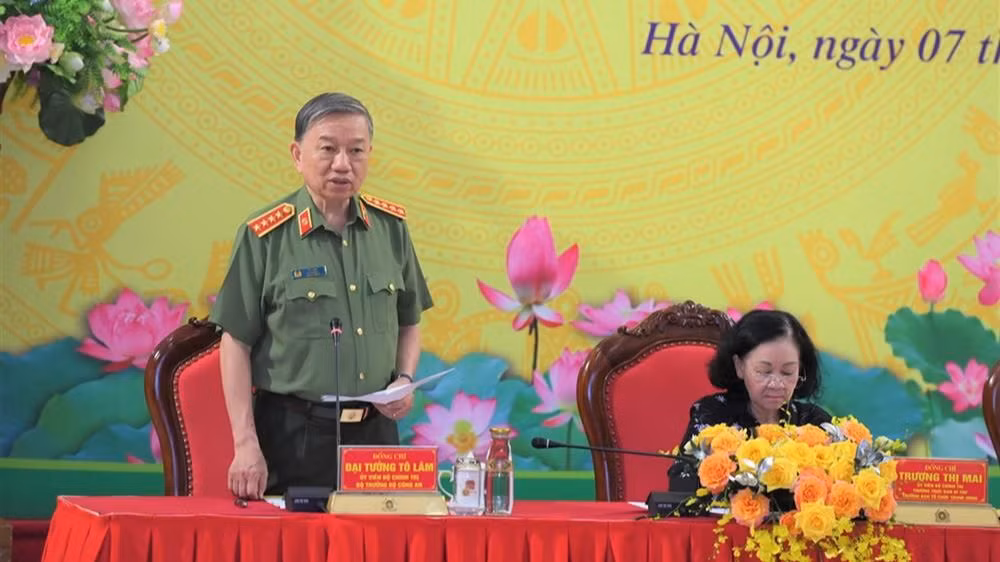 Bộ trưởng Tô Lâm phát biểu. Bộ trưởng Tô Lâm phát biểu.