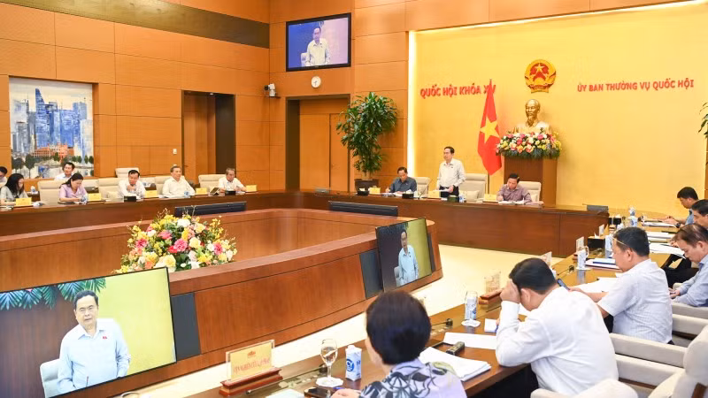 Quang cảnh cuộc họp tại Nhà Quốc hội. (Ảnh Duy Linh)