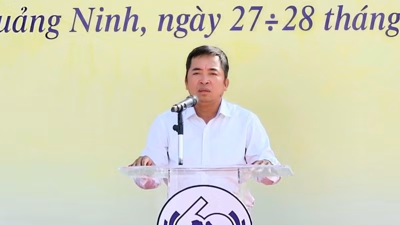 Ông Nguyễn Thanh Tùng, Phó Giám đốc Sở Văn hóa và Thể thao, Trưởng ban Hội thi phát biểu khai mạc.
