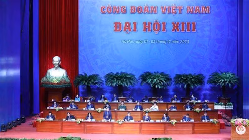 Khai mạc Đại hội XIII Công đoàn Việt Nam.