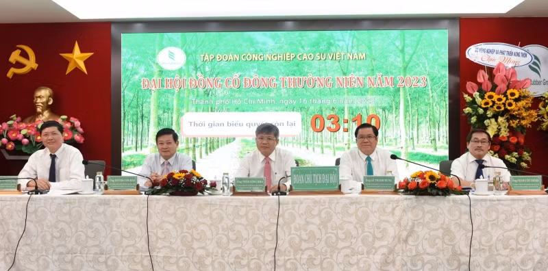Đoàn Chủ tịch VRG điều hành đại hội.