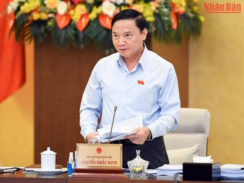 Phó Chủ tịch Quốc hội Nguyễn Khắc Định phát biểu ý kiến tại phiên họp. (Ảnh Duy Linh) Phó Chủ tịch Quốc hội Nguyễn Khắc Định phát biểu ý kiến tại phiên họp. (Ảnh Duy Linh)