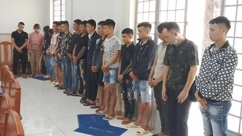 Các đối tượng bị bắt giữ.