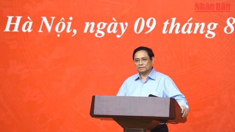 Thủ tướng Phạm Minh Chính phát biểu tại Hội nghị. (Ảnh: Trần Hải)