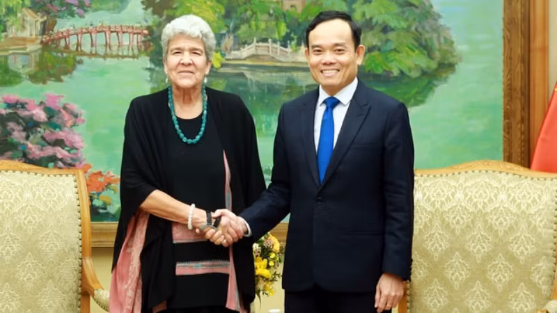 Phó Thủ tướng Trần Lưu Quang tiếp Thứ trưởng Bộ Thương mại phụ trách thương mại quốc tế Hoa Kỳ Marisa Lago. (Ảnh: VGP/Hải Minh)