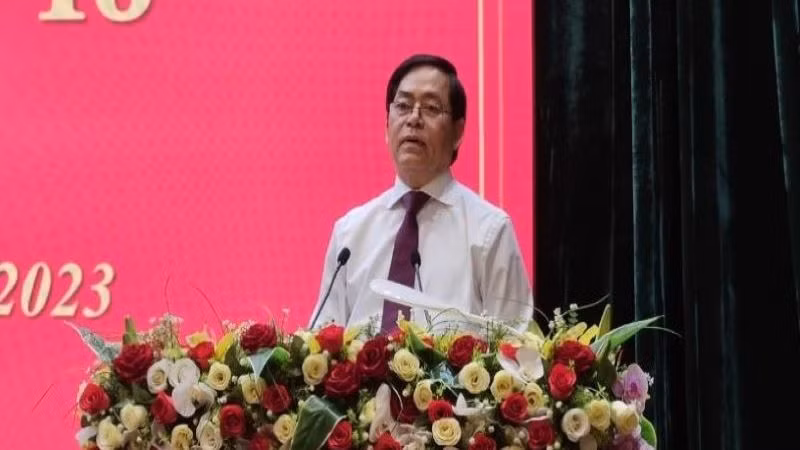 Bí thư Tỉnh ủy Phạm Viết Thanh phát biểu tại Hội nghị.