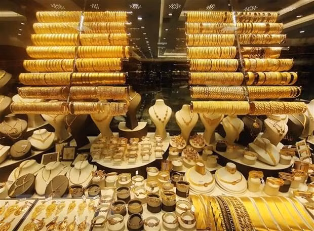 Một cửa hàng vàng ở Istanbul, Thổ Nhĩ Kỳ. (Ảnh: THX/TTXVN)
