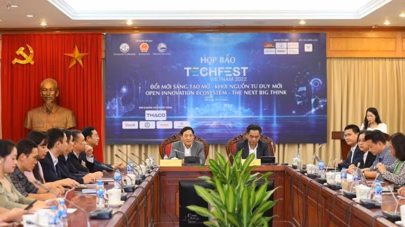 Họp báo Techfest Vietnam 2022 tại Hà Nội vào ngày 25/11 vừa qua.