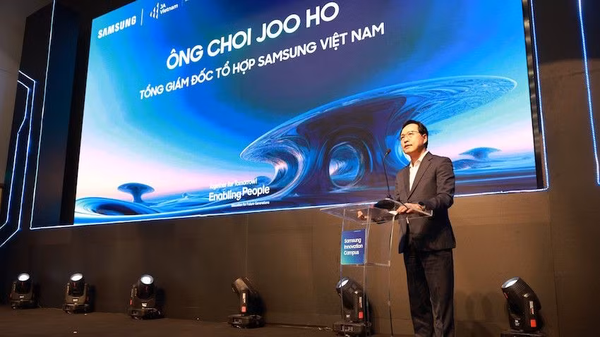 Ông Choi Joo Ho, Tổng Giám đốc Tổ hợp Samsung Việt Nam phát biểu tại sự kiện.