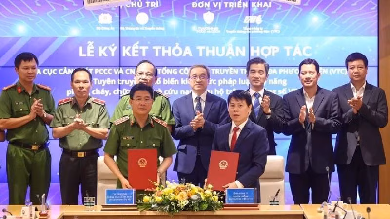 Tổng công ty VTC và C07 ký kết Thỏa thuận hợp tác về tuyên truyền, phổ biến kiến thức pháp luật, kỹ năng phòng cháy, chữa cháy và cứu nạn, cứu hộ trên nền tảng số VTC.