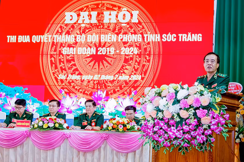 Trung tướng Lê Đức Thái phát biểu chỉ đạo tại Đại hội.