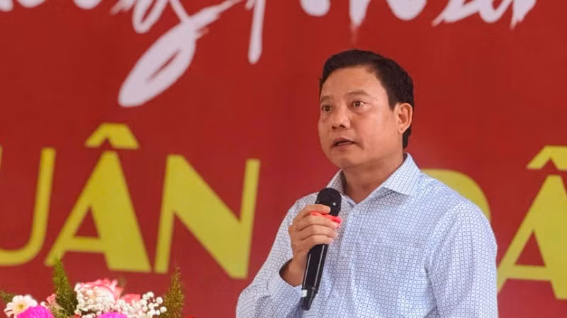 Phó Chủ tịch Ủy ban nhân dân tỉnh Long An Phạm Tấn Hòa phát biểu.