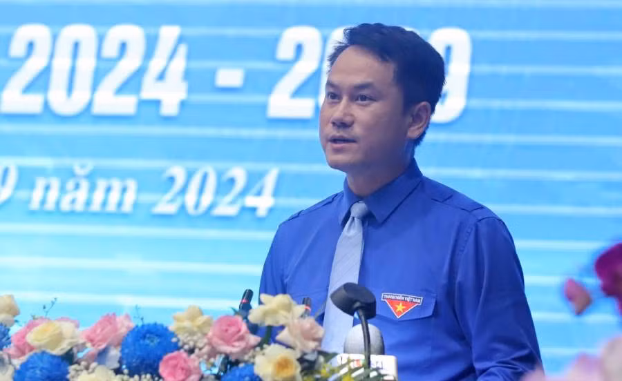 Phó Chủ tịch thường trực Trung ương Hội Liên hiệp Thanh niên Việt Nam Nguyễn Kim Quy phát biểu tại Đại hội. Phó Chủ tịch thường trực Trung ương Hội Liên hiệp Thanh niên Việt Nam Nguyễn Kim Quy phát biểu tại Đại hội.
