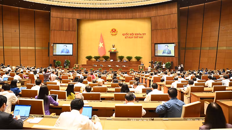 Quang cảnh Kỳ họp thứ sáu, Quốc hội khóa XV. Ảnh | DUY LINH