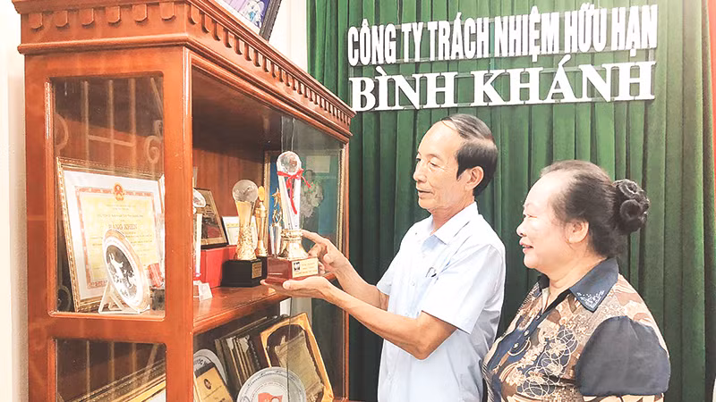 Công ty TNHH Bình Khánh, ông Nguyễn Thanh Bình và bà Phạm Thị Khánh được tặng thưởng nhiều danh hiệu, cúp, bằng khen, giấy khen.
