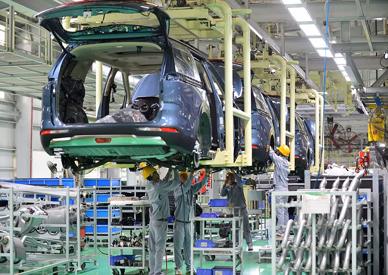 Sản xuất và lắp ráp ô tô tại Tập đoàn THACO. Ảnh | TRẦN TUẤN