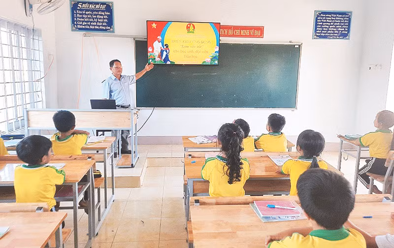 Một tiết học tại Trường tiểu học Lê Hồng Phong.