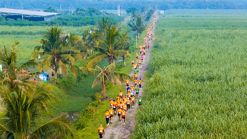 Băng qua những cánh đồng mía bất tận của TTC AgriS, vận động viên được đắm chìm trong bầu không khí trong lành của thiên nhiên, đồng thời cũng được thách thức giới hạn của bản thân với nhiều địa hình khó nhằn Băng qua những cánh đồng mía bất tận của TTC AgriS, vận động viên được đắm chìm trong bầu không khí trong lành của thiên nhiên, đồng thời cũng được thách thức giới hạn của bản thân với nhiều địa hình khó nhằn