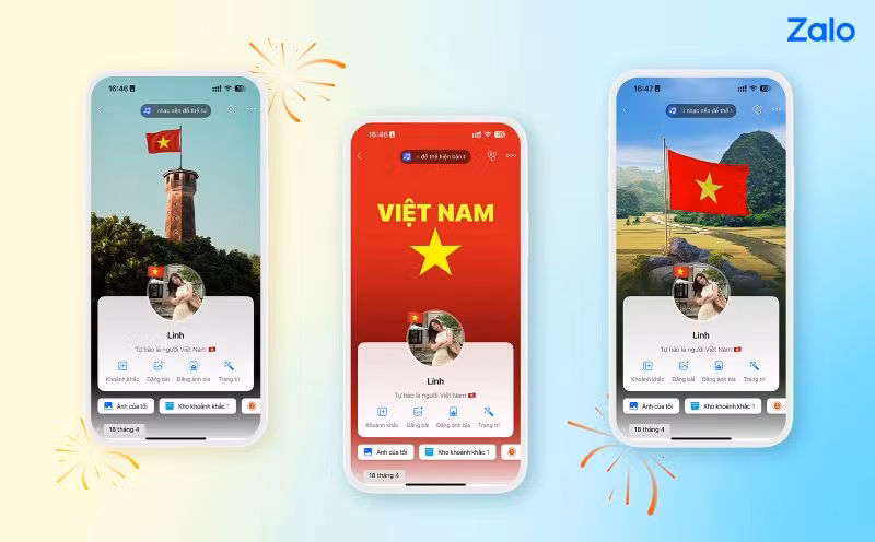 Bộ giao diện với chủ đề “Tự hào Việt Nam”. Ảnh: Zalo Bộ giao diện với chủ đề “Tự hào Việt Nam”. Ảnh: Zalo