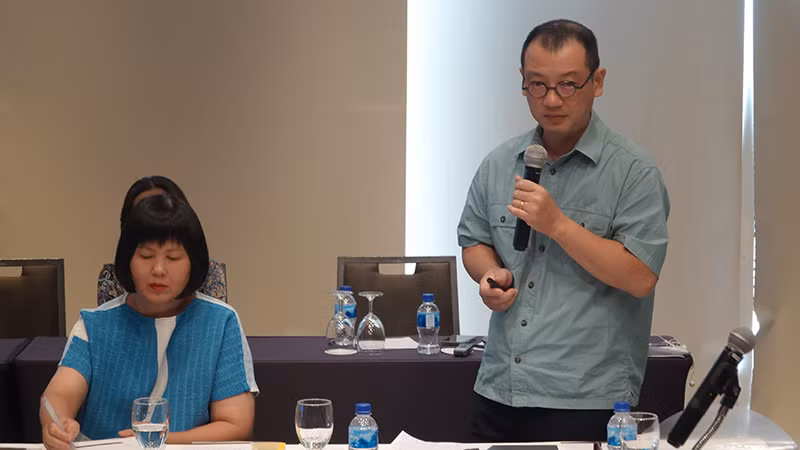 Ông Nguyễn Thanh Sơn, Phó Vụ trưởng Vụ Pháp chế, Bộ Văn hóa, Thể thao và Du lịch, phát biểu tại tọa đàm.