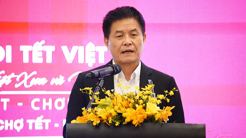 Ông Nguyễn Quốc Kỳ, Chủ tịch Hiệp hội Văn hóa ẩm thực Việt Nam phát biểu tại buổi họp báo.