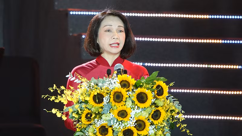 Phó Chủ tịch Ủy ban nhân dân Thành phố Hà Nội Vũ Thu Hà phát biểu khai mạc chương trình.