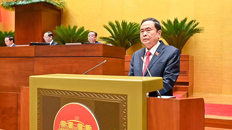 Chủ tịch Quốc hội Trần Thanh Mẫn phát biểu khai mạc Kỳ họp thứ 9, Quốc hội khóa XV.