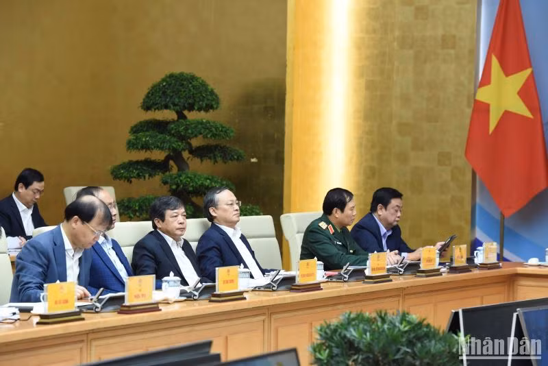 Các đại biểu dự Hội nghị tại đầu cầu Văn phòng Chính phủ.