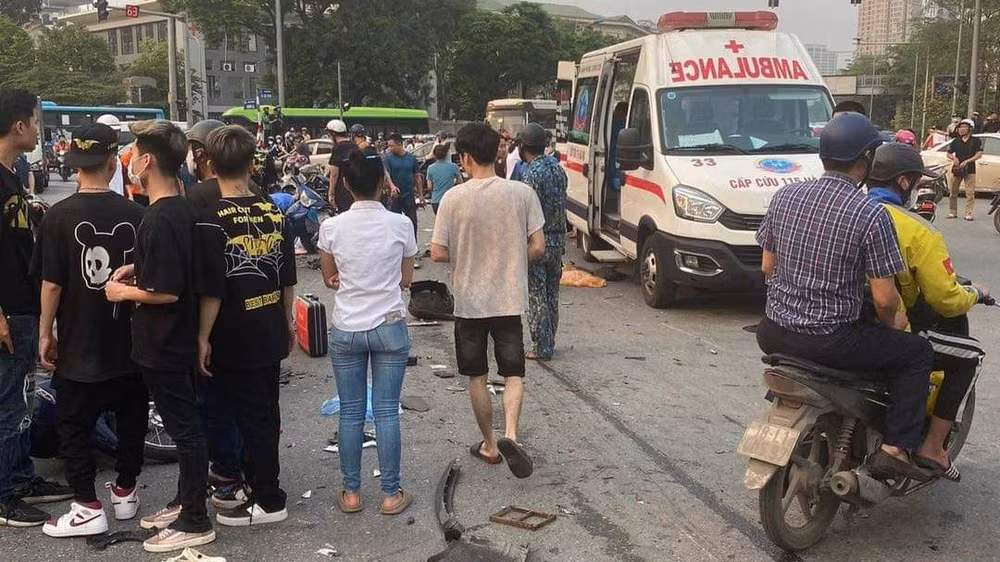 Hiện trường vụ tai nạn. (Ảnh: Nguyễn Hải Linh)