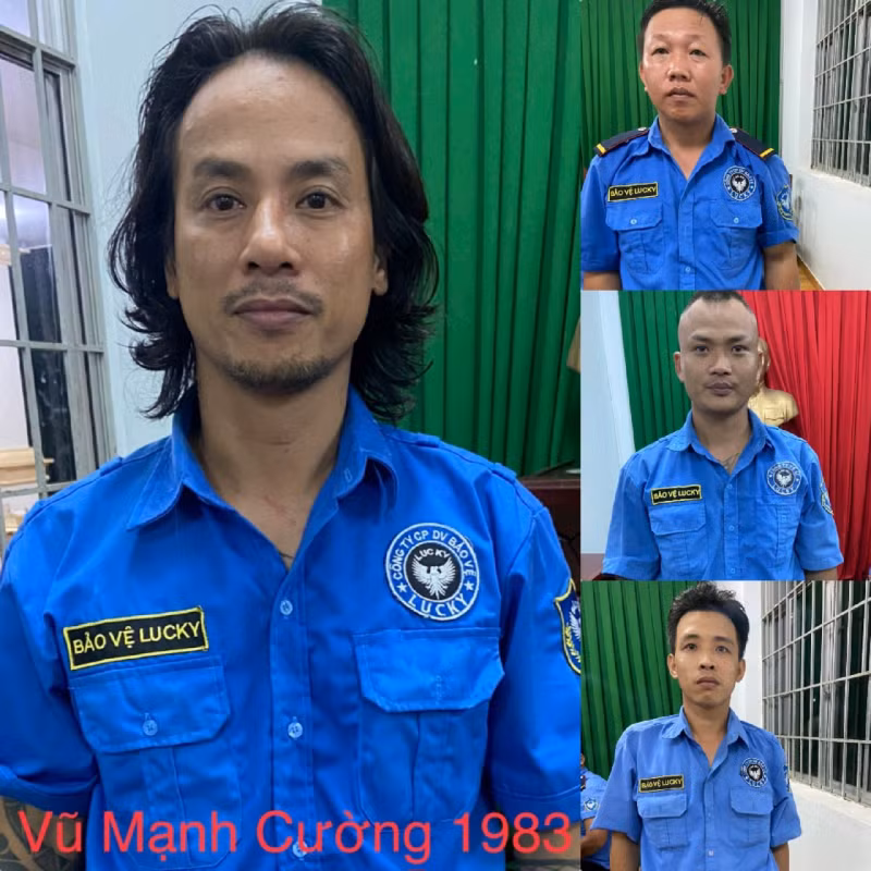 Một số đối tượng bị tạm giữ trong vụ việc.