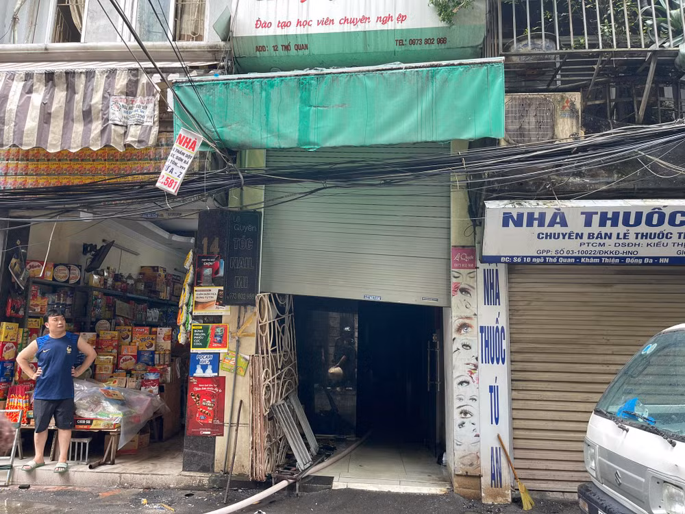 Ngôi nhà bị cháy có địa chỉ số 12 ngõ Thổ Quan, Khâm Thiên (Đống Đa, Hà Nội)