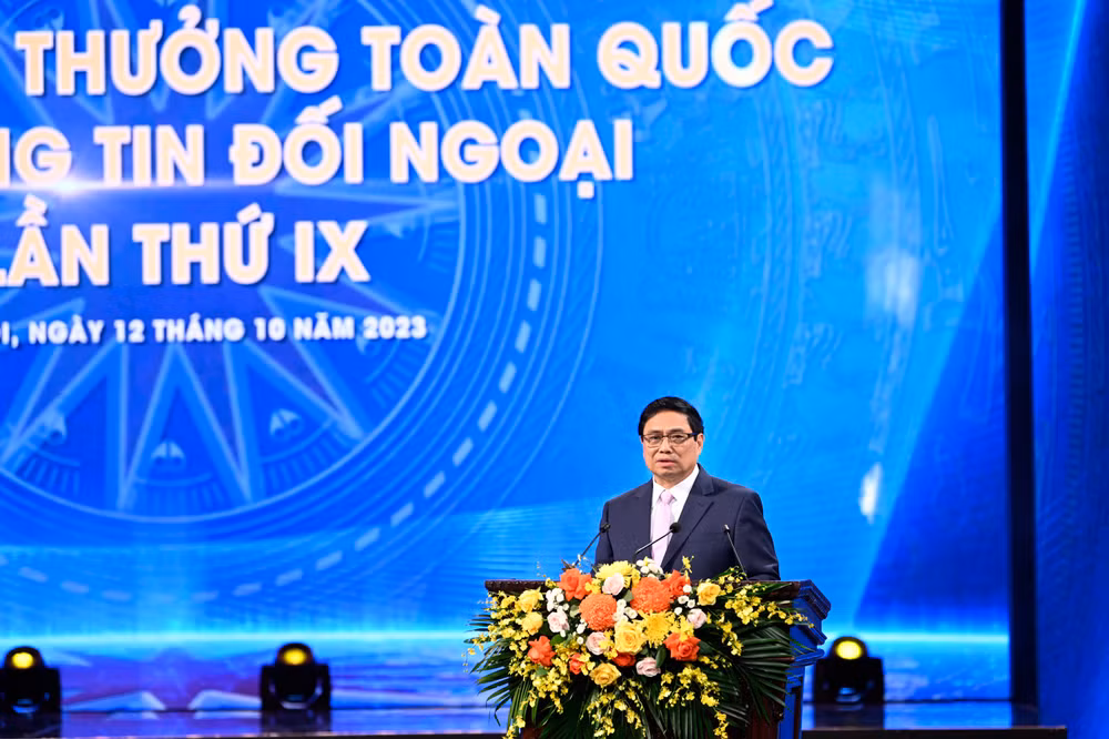 Thủ tướng Phạm Minh Chính phát biểu tại Lễ trao giải. (Ảnh: Thành Đạt) Thủ tướng Phạm Minh Chính phát biểu tại Lễ trao giải. (Ảnh: Thành Đạt)