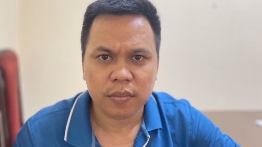 Đối tượng Vũ Đình Hải vừa bị cơ quan cảnh sát điều tra công an thành phố Điện Biên Phủ khởi tố. (Ảnh: Công an Điện Biên)