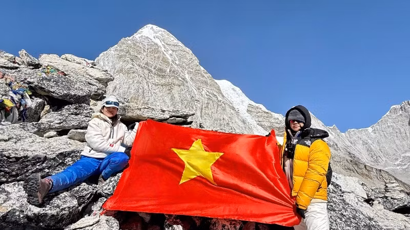 Dấu ấn trên đỉnh Kala Patthar.